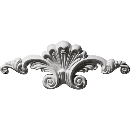 Ekena Millwork 8 5/8"W x 3 1/8"H x 7/8"P Scroll Center Onlay ONL08X03X01SC